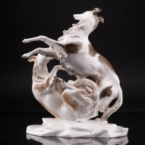 Играющие борзые, Hutschenreuther, Германия, 1925-39 гг