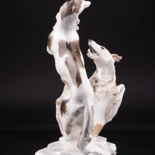 Играющие борзые, Hutschenreuther, Германия, 1925-39 гг