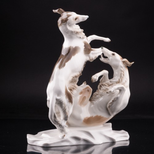 Играющие борзые, Hutschenreuther, Германия, 1925-39 гг