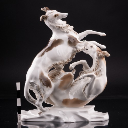 Играющие борзые, Hutschenreuther, Германия, 1925-39 гг