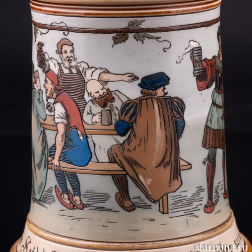 Пивная кружка, 1/2 л, Villeroy & Boch, Германия, 1896 г