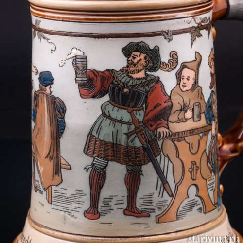 Пивная кружка, 1/2 л, Villeroy & Boch, Германия, 1896 г