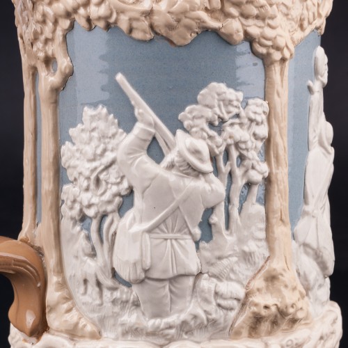 Старинная пивная кружка Охотники, 1 л, Villeroy & Boch, Германия, 1913 г.