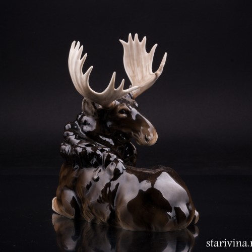 Лежащий лось, Hutschenreuther, Германия, 1938-55 гг