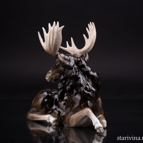 Лежащий лось, Hutschenreuther, Германия, 1938-55 гг