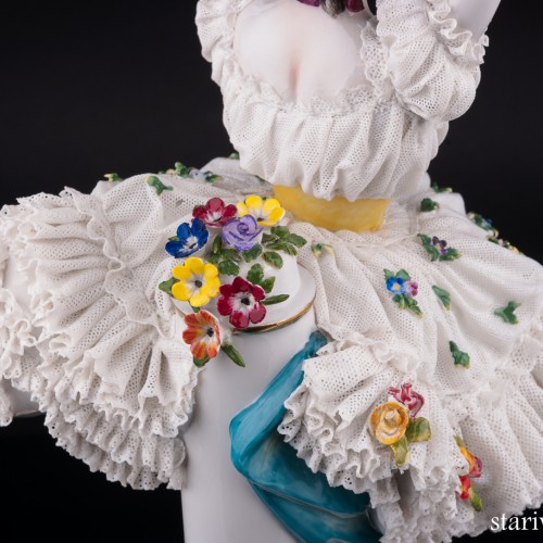Балерина, кружевная, Volkstedt, Германия, кон. 19 в