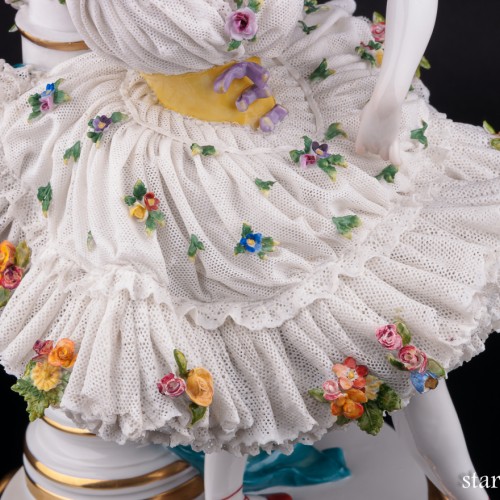 Балерина, кружевная, Volkstedt, Германия, кон. 19 в