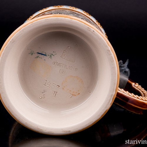 Пивная кружка Охота на кабана, 1/2 л, Villeroy & Boch, Германия, 1901 г