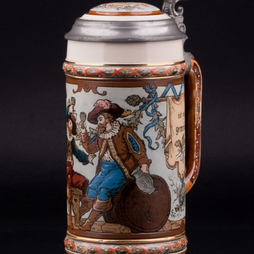 Пивная кружка Друзья, 1/2 л, Villeroy & Boch, Германия, 1900 г