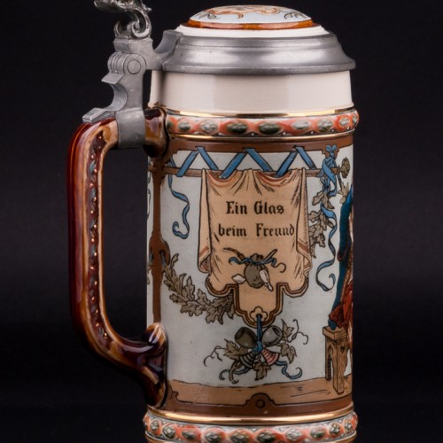 Пивная кружка Друзья, 1/2 л, Villeroy & Boch, Германия, 1900 г