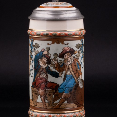 Пивная кружка Друзья, 1/2 л, Villeroy & Boch, Германия, 1900 г