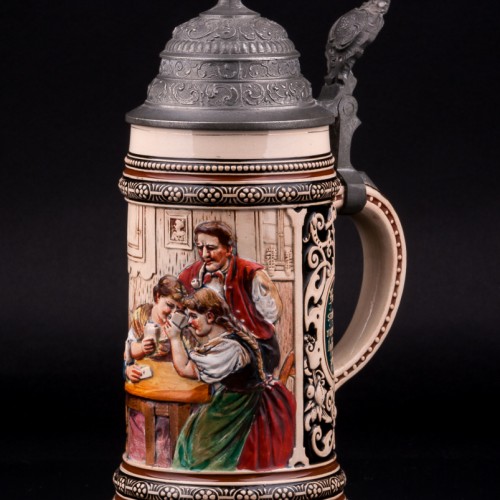 Пивная кружка Игра в карты, 1/2 л, Merkelbach & Wick, Германия