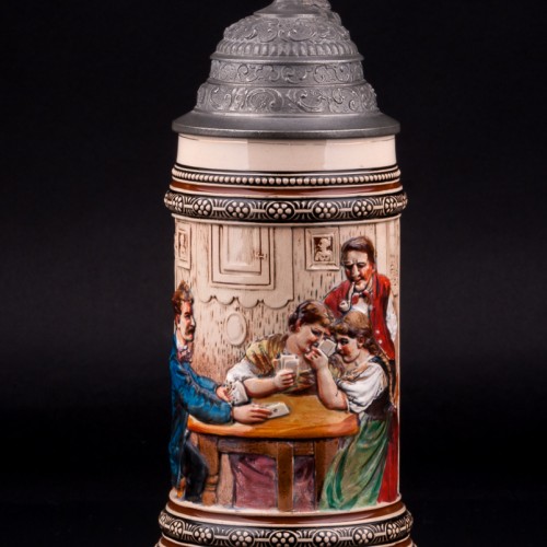 Пивная кружка Игра в карты, 1/2 л, Merkelbach & Wick, Германия