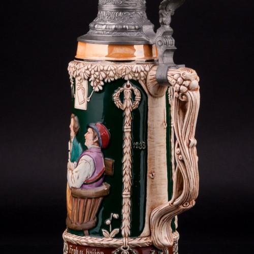 Под гитару, пивная кружка, 1 л, Matthias Girmscheid, Германия, 1900-1912 гг