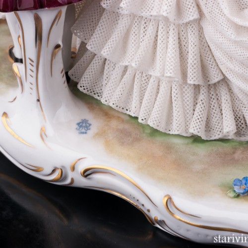 Жених и невеста, кружевная, Volkstedt, Германия, вт. пол. 20 в