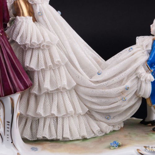 Жених и невеста, кружевная, Volkstedt, Германия, вт. пол. 20 в