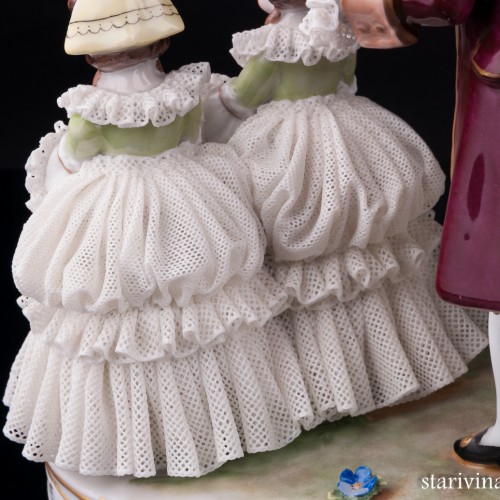 Жених и невеста, кружевная, Volkstedt, Германия, вт. пол. 20 в