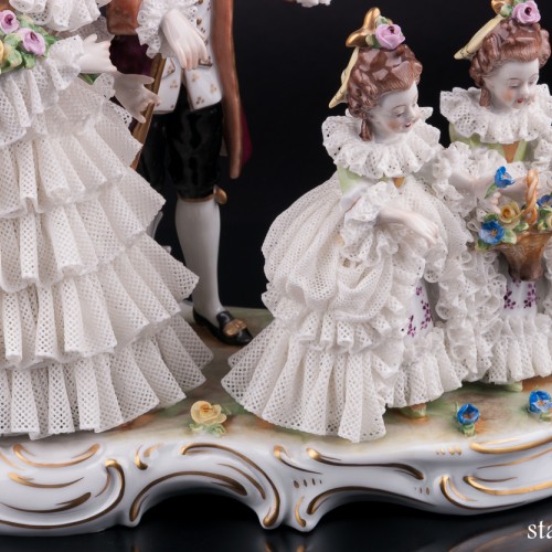 Жених и невеста, кружевная, Volkstedt, Германия, вт. пол. 20 в