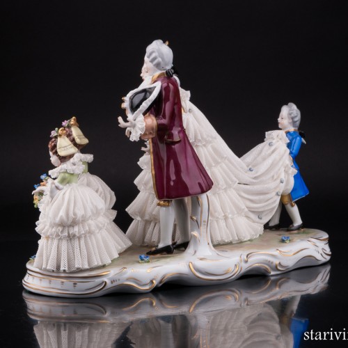 Жених и невеста, кружевная, Volkstedt, Германия, вт. пол. 20 в