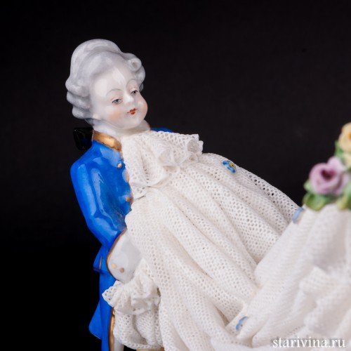 Жених и невеста, кружевная, Volkstedt, Германия, вт. пол. 20 в