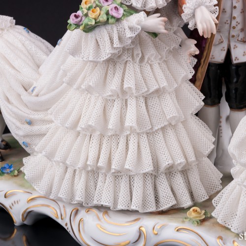 Жених и невеста, кружевная, Volkstedt, Германия, вт. пол. 20 в