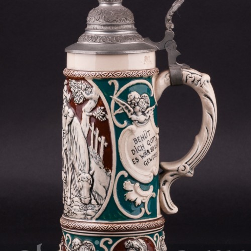 Трубач, пивная кружка 1/2 л, Dumler & Breiden, Германия, нач. 20 в