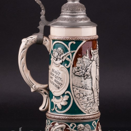 Трубач, пивная кружка 1/2 л, Dumler & Breiden, Германия, нач. 20 в