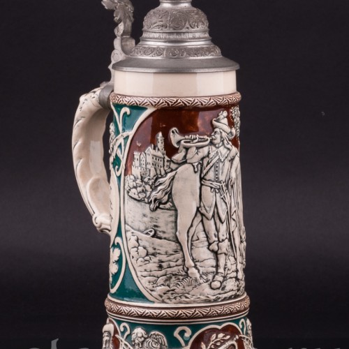 Трубач, пивная кружка 1/2 л, Dumler & Breiden, Германия, нач. 20 в