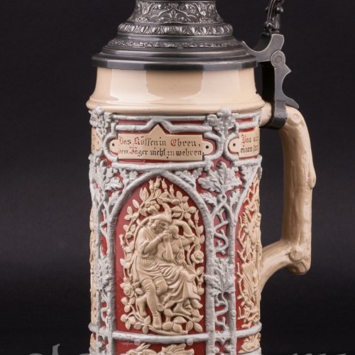 Охота, пивная кружка, 1 л, Villeroy & Boch, Германия, 1880-90 гг