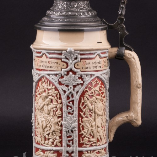 Охота, пивная кружка, 1 л, Villeroy & Boch, Германия, 1880-90 гг
