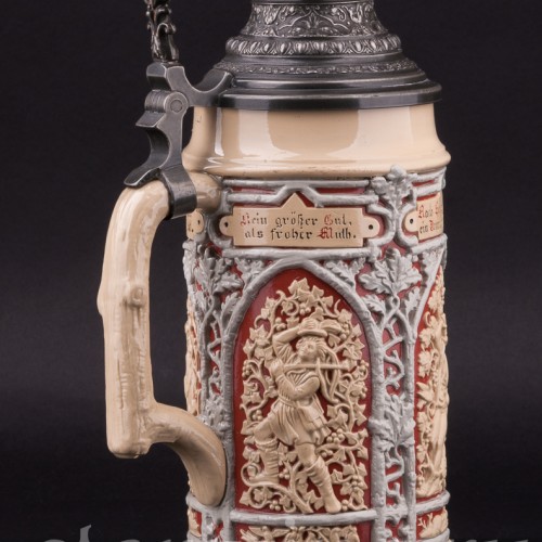 Охота, пивная кружка, 1 л, Villeroy & Boch, Германия, 1880-90 гг