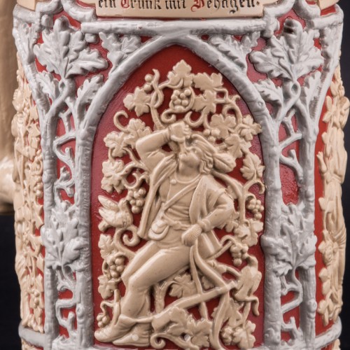 Охота, пивная кружка, 1 л, Villeroy & Boch, Германия, 1880-90 гг