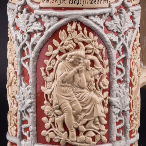 Охота, пивная кружка, 1 л, Villeroy & Boch, Германия, 1880-90 гг