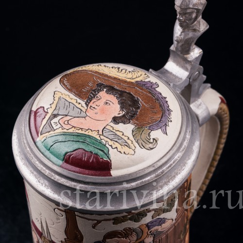 Прощание, пивная кружка, 1/2 л, Marzi & Remy, Германия, ок. 1900 г