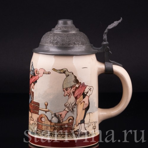 Пивная кружка Гномы, 1/2 л, Villeroy & Boch, Германия, 1897 г