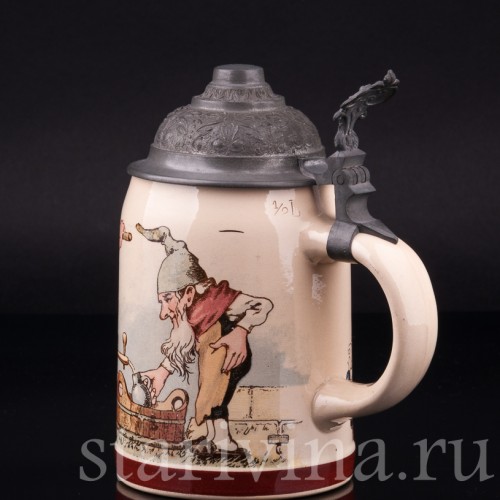 Пивная кружка Гномы, 1/2 л, Villeroy & Boch, Германия, 1897 г