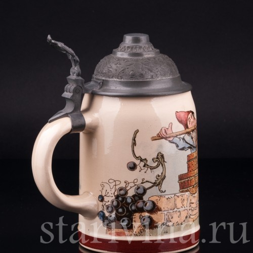 Пивная кружка Гномы, 1/2 л, Villeroy & Boch, Германия, 1897 г