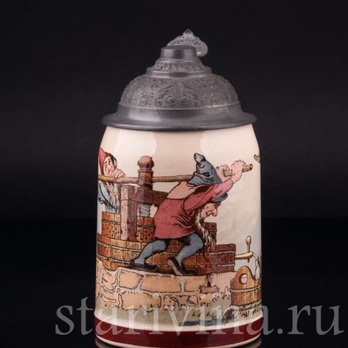 Пивная кружка Гномы, 1/2 л, Villeroy & Boch, Германия, 1897 г