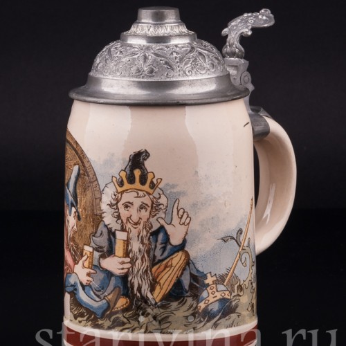 Пивная кружка Гномы, 1/2 л, Villeroy & Boch, Германия, 1901 г