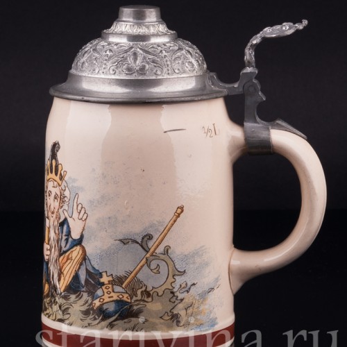 Пивная кружка Гномы, 1/2 л, Villeroy & Boch, Германия, 1901 г