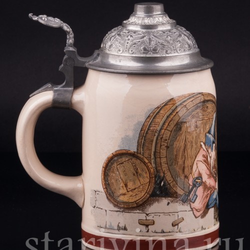 Пивная кружка Гномы, 1/2 л, Villeroy & Boch, Германия, 1901 г