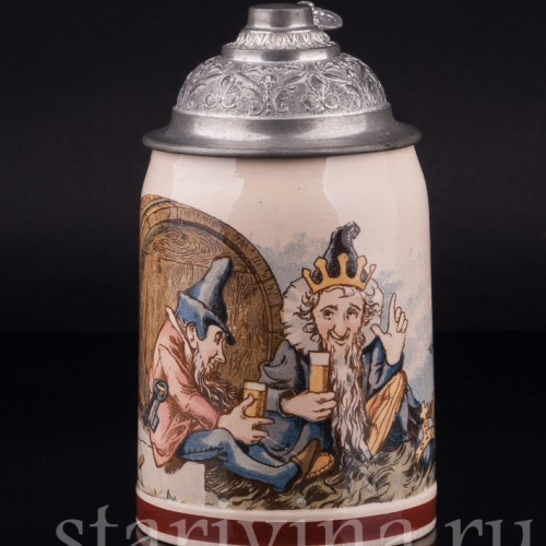 Пивная кружка Гномы, 1/2 л, Villeroy & Boch, Германия, 1901 г