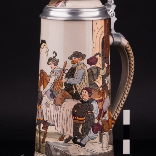 Пивная кружка Кавалькада, 1 л, Marzi & Remy, Германия, кон. 19 в