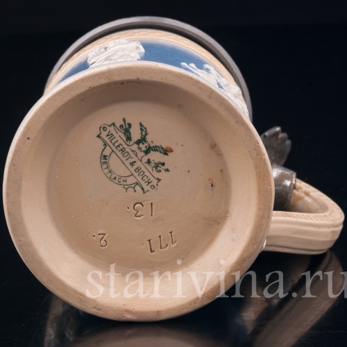 Старинная Пивная кружка, 1/4 л, Villeroy & Boch, Германия, нач. 20 в.