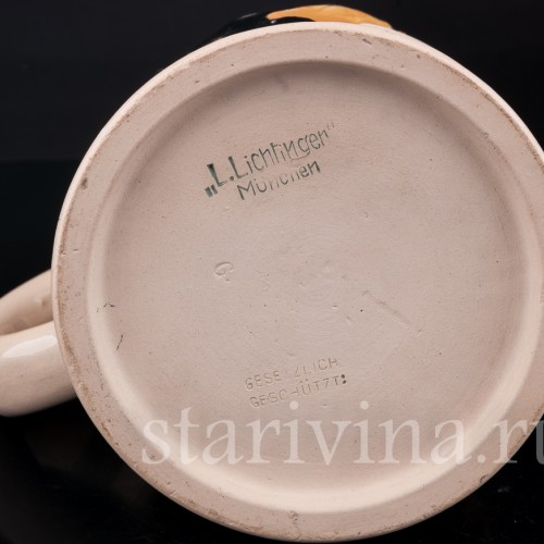 Старинная пивная кружка Мюнхенский мальчик, 1 л, Германия, перв. пол. 20 в.  