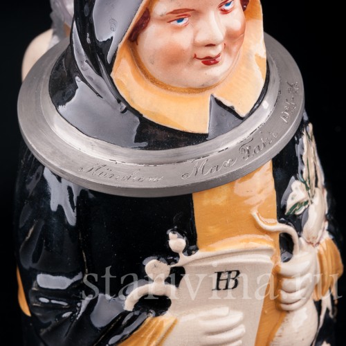 Старинная пивная кружка Мюнхенский мальчик, 1 л, Германия, перв. пол. 20 в.  