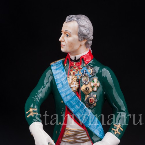 Коллекционная фарфоровая статуэтка Генералиссимус А. В. Суворов, Россия, совр.