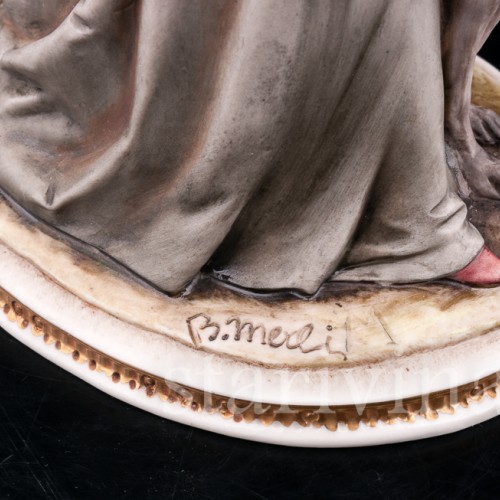 Статуэтка из фарфора Девушка с борзой, Bruno Merli, Италия, сер. 20 в.