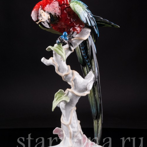 Статуэтка птицы из фарфора Попугай Ара, Rosenthal, Германия, 1970 гг.