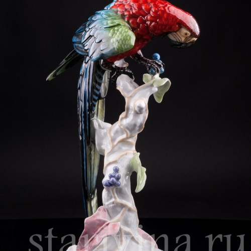 Статуэтка птицы из фарфора Попугай Ара, Rosenthal, Германия, 1970 гг.